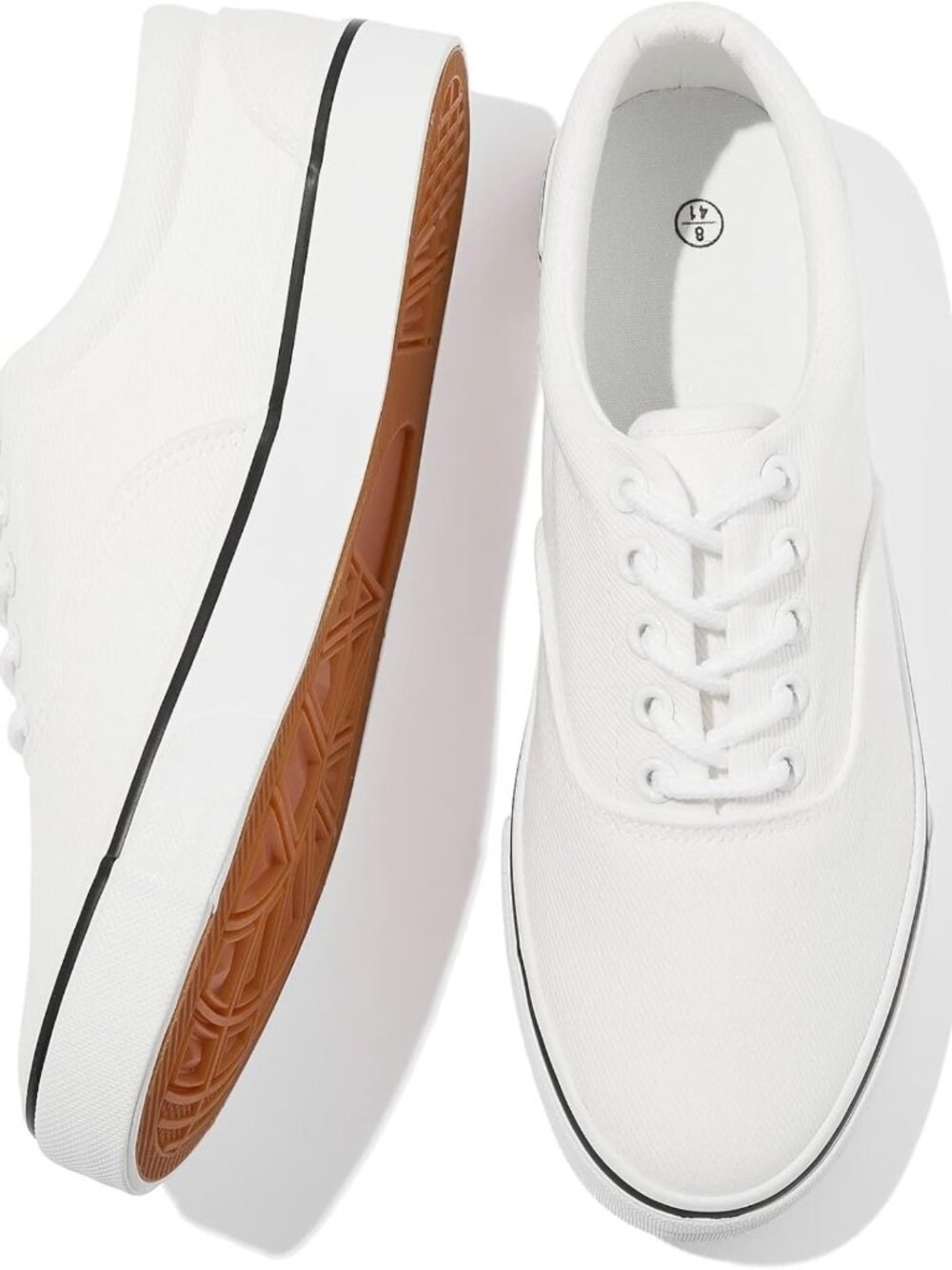 Stylish White Canvas Sneakers for Men | Comfortable Tennis Shoes | Casual